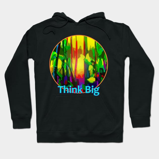 Circle Abstract Jungle Multicolor Hoodie by Lebihanto